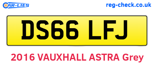 DS66LFJ are the vehicle registration plates.