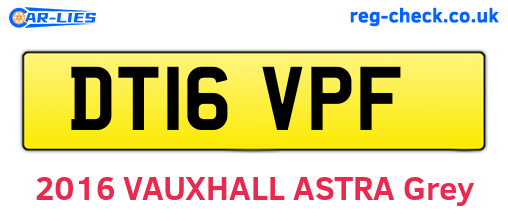 DT16VPF are the vehicle registration plates.