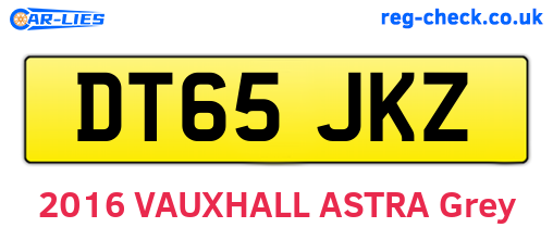 DT65JKZ are the vehicle registration plates.