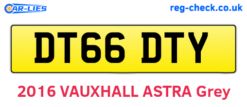 DT66DTY are the vehicle registration plates.