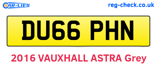 DU66PHN are the vehicle registration plates.