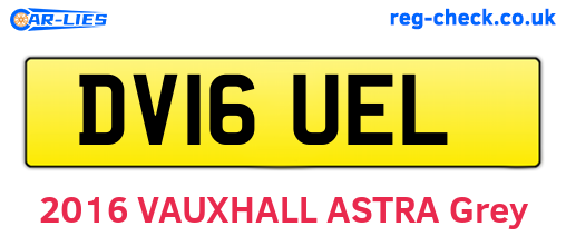 DV16UEL are the vehicle registration plates.