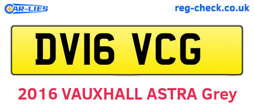 DV16VCG are the vehicle registration plates.