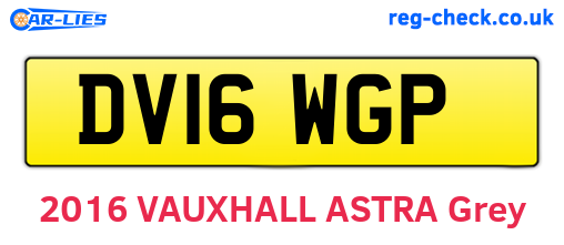 DV16WGP are the vehicle registration plates.