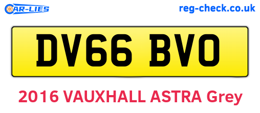 DV66BVO are the vehicle registration plates.