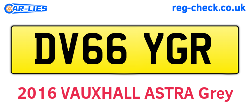 DV66YGR are the vehicle registration plates.