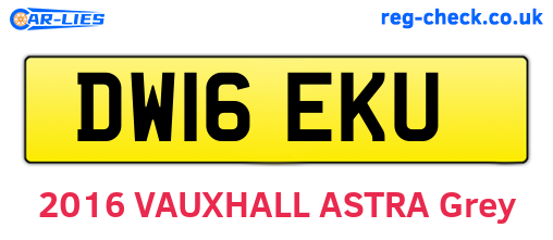 DW16EKU are the vehicle registration plates.