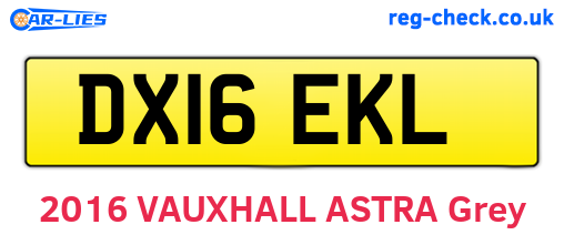 DX16EKL are the vehicle registration plates.