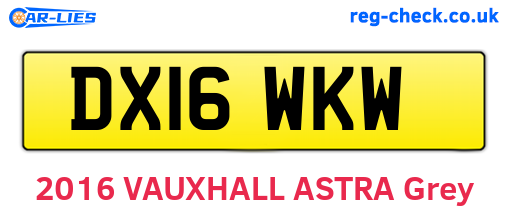 DX16WKW are the vehicle registration plates.