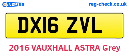 DX16ZVL are the vehicle registration plates.