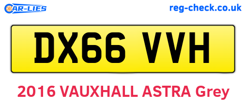 DX66VVH are the vehicle registration plates.