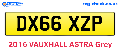 DX66XZP are the vehicle registration plates.