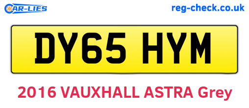 DY65HYM are the vehicle registration plates.
