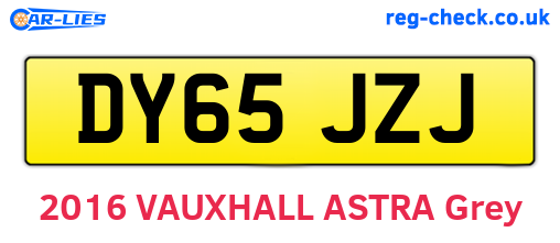 DY65JZJ are the vehicle registration plates.