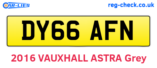 DY66AFN are the vehicle registration plates.