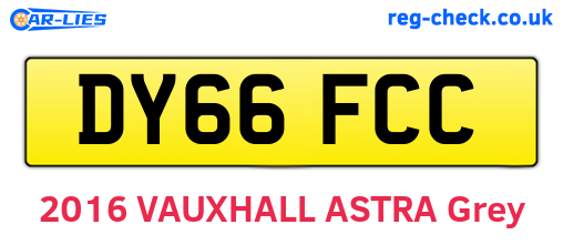 DY66FCC are the vehicle registration plates.