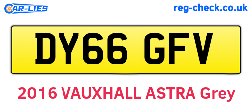 DY66GFV are the vehicle registration plates.