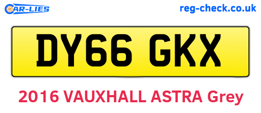 DY66GKX are the vehicle registration plates.