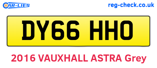 DY66HHO are the vehicle registration plates.