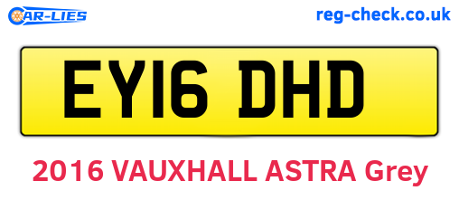 EY16DHD are the vehicle registration plates.