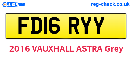 FD16RYY are the vehicle registration plates.
