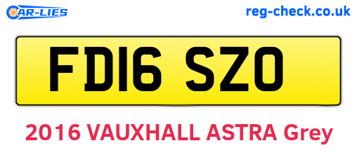 FD16SZO are the vehicle registration plates.