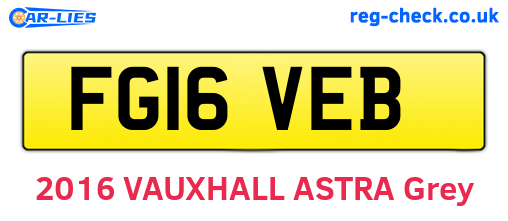 FG16VEB are the vehicle registration plates.