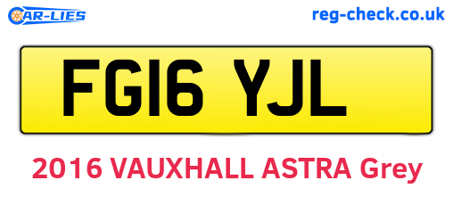 FG16YJL are the vehicle registration plates.