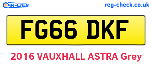 FG66DKF are the vehicle registration plates.