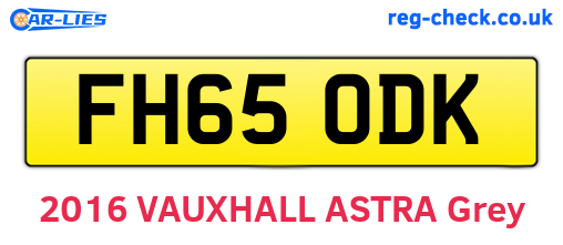 FH65ODK are the vehicle registration plates.