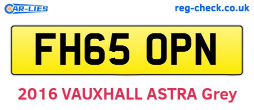 FH65OPN are the vehicle registration plates.