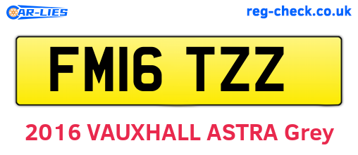 FM16TZZ are the vehicle registration plates.
