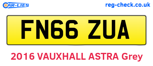 FN66ZUA are the vehicle registration plates.
