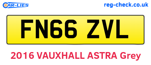 FN66ZVL are the vehicle registration plates.
