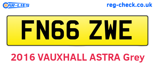 FN66ZWE are the vehicle registration plates.