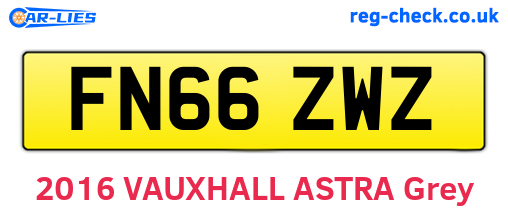 FN66ZWZ are the vehicle registration plates.