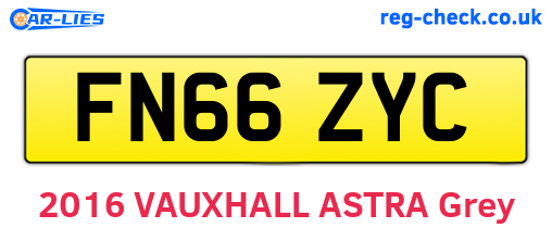 FN66ZYC are the vehicle registration plates.