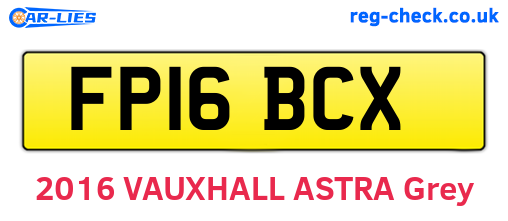 FP16BCX are the vehicle registration plates.