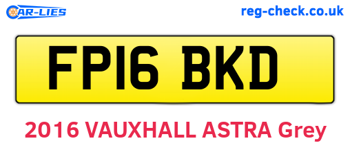 FP16BKD are the vehicle registration plates.