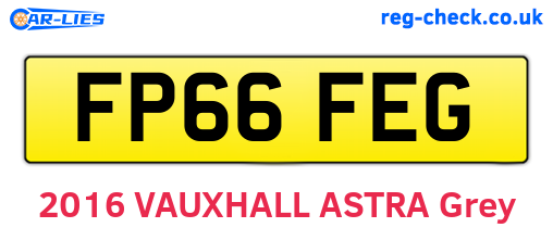 FP66FEG are the vehicle registration plates.