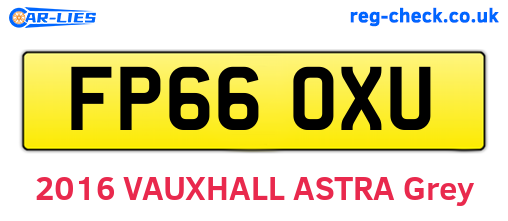 FP66OXU are the vehicle registration plates.