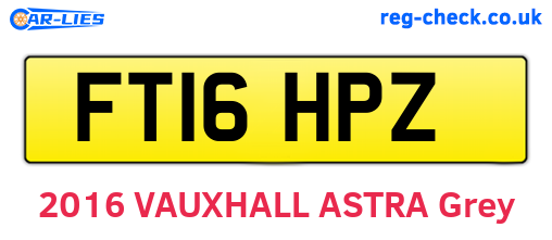 FT16HPZ are the vehicle registration plates.