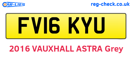 FV16KYU are the vehicle registration plates.