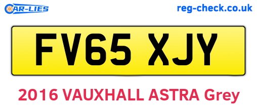 FV65XJY are the vehicle registration plates.