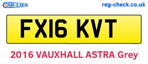 FX16KVT are the vehicle registration plates.