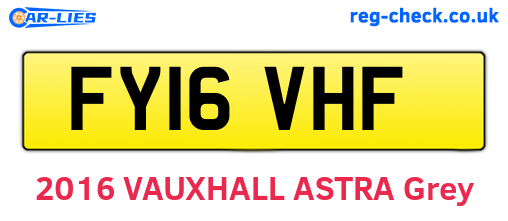 FY16VHF are the vehicle registration plates.