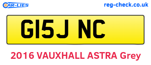 G15JNC are the vehicle registration plates.