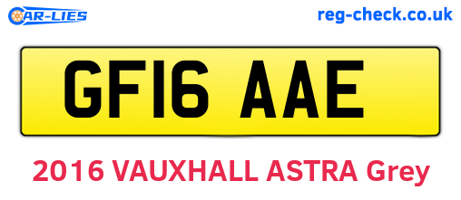 GF16AAE are the vehicle registration plates.