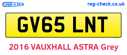 GV65LNT are the vehicle registration plates.