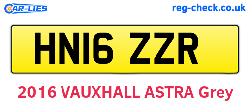 HN16ZZR are the vehicle registration plates.